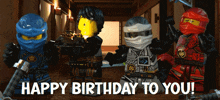 a lego ninjago birthday card that says happy birthday to you on it