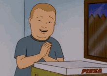Bobby And Pizza - King Of The Hill GIF - Cheesepizzagifs GIFs
