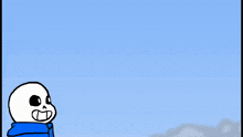 a cartoon of two skeletons standing next to each other with the number 0 in the background