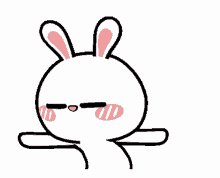 bunny dancing blushing pink cheeks
