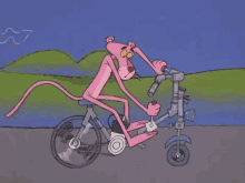 pantera cor de rosa pink panther motorcycle motoca moto