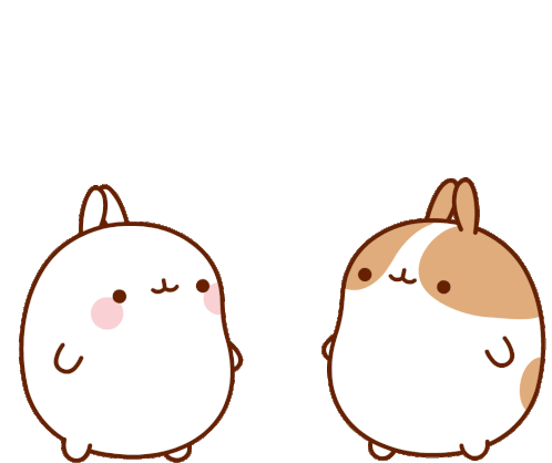Hello Molang Sticker - Hello Molang Hey There Stickers