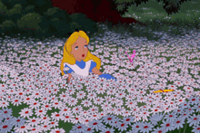 Flowers Alice In Wonderland GIF - Flowers Alice In Wonderland Jumping GIFs