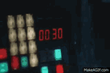 a digital display with the number 0028 displayed