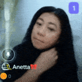 a woman with the name anetta on the bottom right