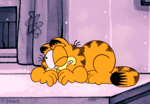 Pretending To Be Asleep Garfield Pretending To Be Asleep Garfield
