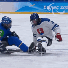 Push You Away Ice Hockey GIF - Push You Away Ice Hockey Matteo Remotti Marnini GIFs