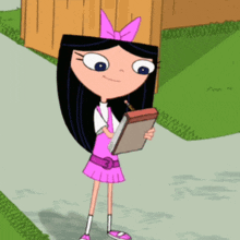 Phineas And Ferb Isabella GIF - Phineas And Ferb Isabella Taking Notes GIFs