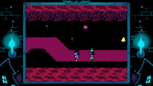 a screenshot of a video game shows a wizard and a girl standing next to each other