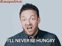 Esquire Ross Marquand GIF - Esquire Ross Marquand Ill Never Be Hungry Again GIFs