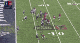 a football game is being played between the ne and atl team