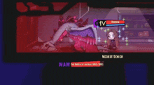 a screenshot of a video game shows a character called waw