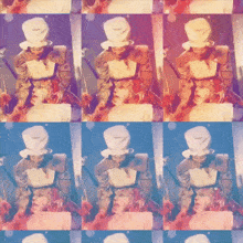 a collage of images of a woman in a white hat