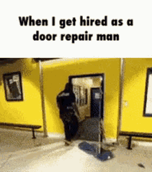 Door Repair GIF - Door Repair Man GIFs