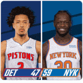 Detroit Pistons (47) Vs. New York Knicks (59) Half-time Break GIF - Nba Basketball Nba 2021 GIFs