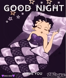 Betty Boop Lovers Sleeping GIF