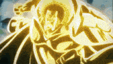 a cartoon drawing of a man with a gold cape on his head