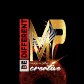 a logo for be different made in prita creative