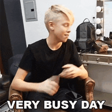 Very Busy Day Carson Lueders GIF - Very Busy Day Carson Lueders Very Hectic Day GIFs