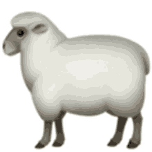 ewe lamb sheep emoji white coat