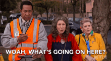 Woah Whats Going On Here GIF - Woah Whats Going On Here Frankie Bergstein GIFs