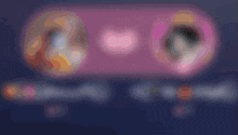 a purple background with a white circle in the middle of it