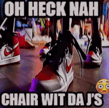 Chair With The Js Chair Jordans GIF - Chair With The Js Chair Jordans Cold Ones GIFs