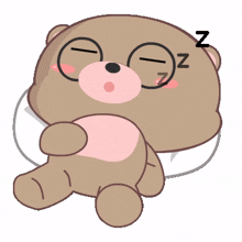 brown sleeping