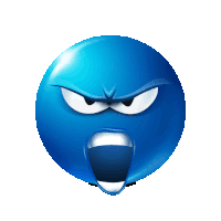 Blue Emoji Sticker - Blue Emoji Stickers