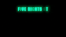 a logo for five nights at freddy 's 2 is glowing in the dark