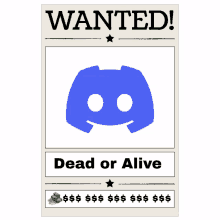discord wanted dead or alive dolar