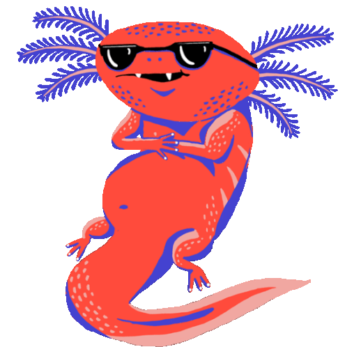álvaro With Sunglasses Sticker - álvaro El Axolotl Summer Vibes Shades Stickers