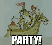 Käptn Blaubär Partyboot GIF - Käptn Blaubär Partyboot Party GIFs