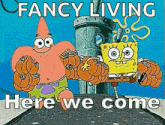 here we come on our way coming spongebob here