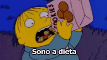 Ralph Winchester Dieta Mangiare Biscotti GIF - Ralph Wiggum Diet Eating GIFs