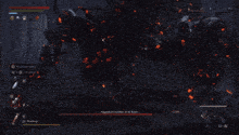 a screenshot of a video game with a monster named anguished guardian of the ruins