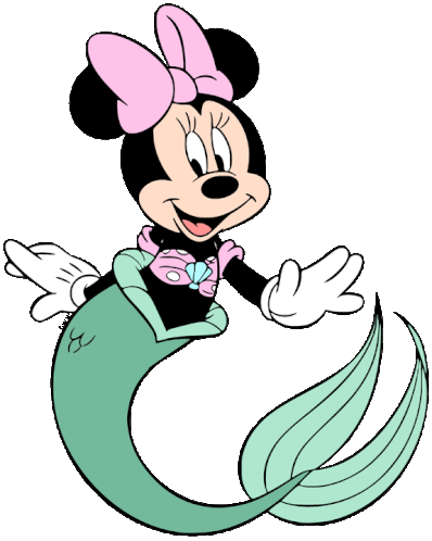 Mermaid Minnie Mouse Sticker - Mermaid Minnie Mouse Ocean Stickers