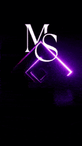 a poster for music spotlight elite with purple lights