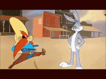Bugs Bunny Cross The Line GIF
