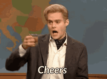 Snl Cheers GIF - Snl Cheers Cheers To Me GIFs