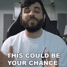 This Could Be Your Chance Andrew Baena GIF - This Could Be Your Chance Andrew Baena Here'S A Chance For You GIFs