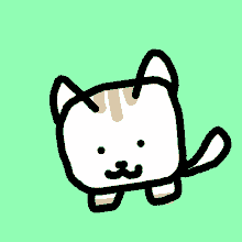 a drawing of a cat with a mustache and orange stripes