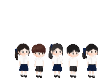 a group of children are standing next to each other in school uniforms