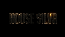 a black background with the words house silva glowing in the dark
