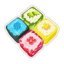 sushi uno mattel163games colorful bright colors
