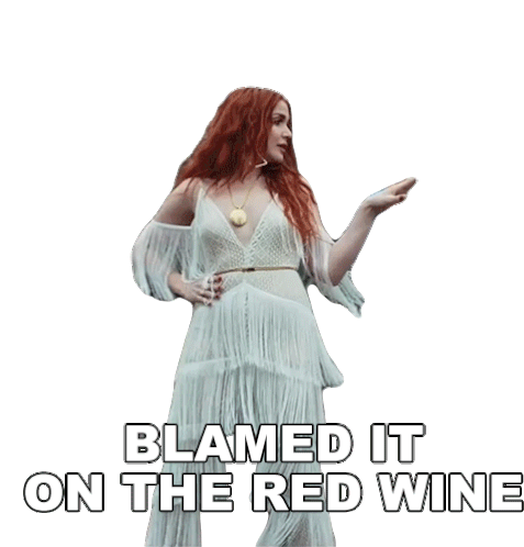 Blame It On The Red Wine Caylee Hammack Sticker - Blame It On The Red Wine Caylee Hammack Redhead Song Stickers