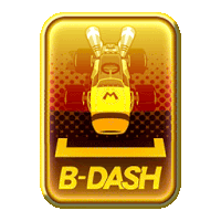B-dash B Dasher Sticker - B-dash B Dasher Gold Stickers