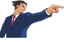 attorney lawyer pointing at angry