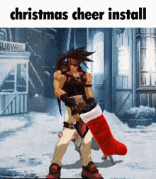 Christmas Cheer Install Sol Jolly Guy GIF - Christmas Cheer Install Sol Jolly Guy Guilty Gear GIFs