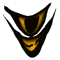 a black and yellow triangle with a white border